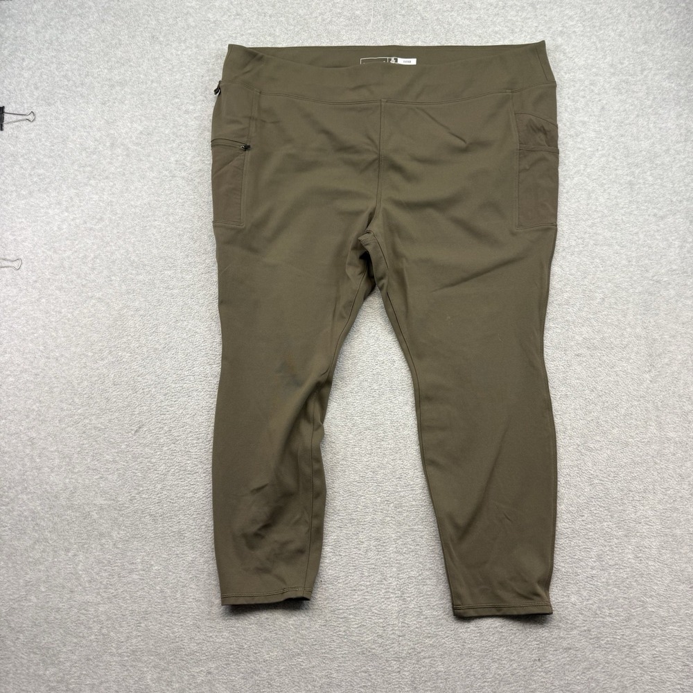 Carhartt Leggings‎ Womens 3X Green Workwear Stretch Pockets Midweight Pants